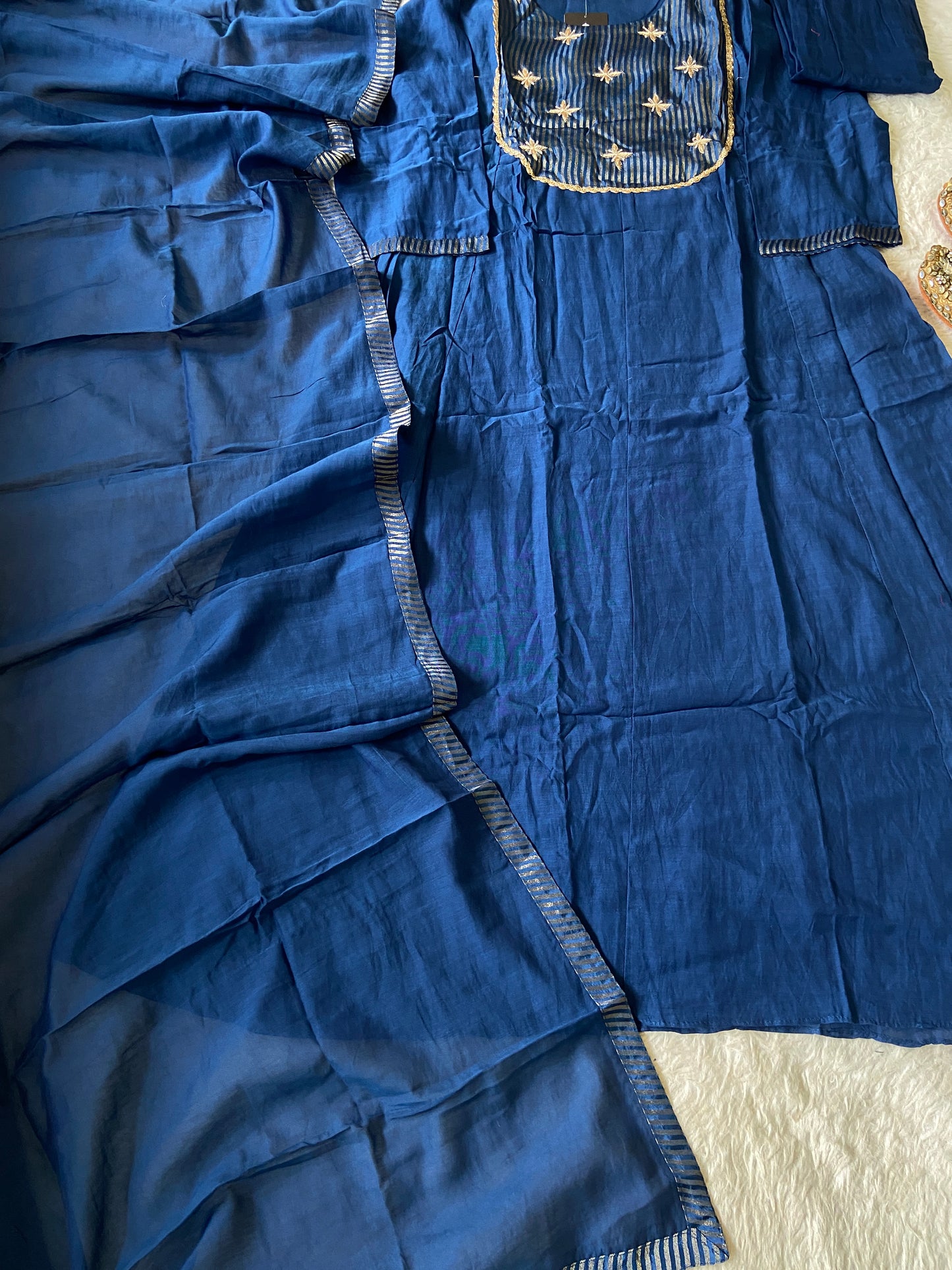 Premium Collection. Banarasi Mul Chanderi Aline Kurti With Pant And Dupatta. Silk Suit Sets For Women Online India. Shop the Latest Festive Summer Collection at Shivani Designer Kurti.