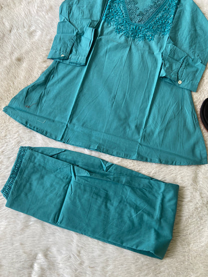 Premium Cotton Co-ord Set With Palazzo. Cotton Co-ord Sets For Women Online India. Shop the Latest Festive Summer Collection at Shivani Designer Kurti.