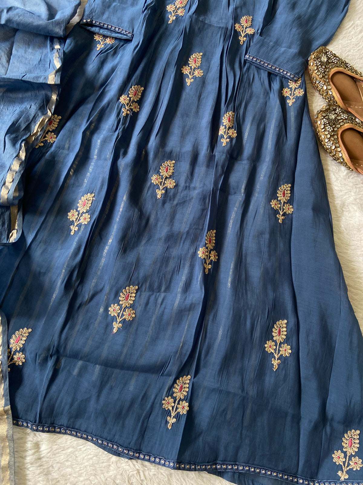 Designer Aline Kurti Palazzo And Dupatta. Silk Suit Sets For Women Online India. Shop the Latest Festive Summer Collection at Shivani Designer Kurti.
