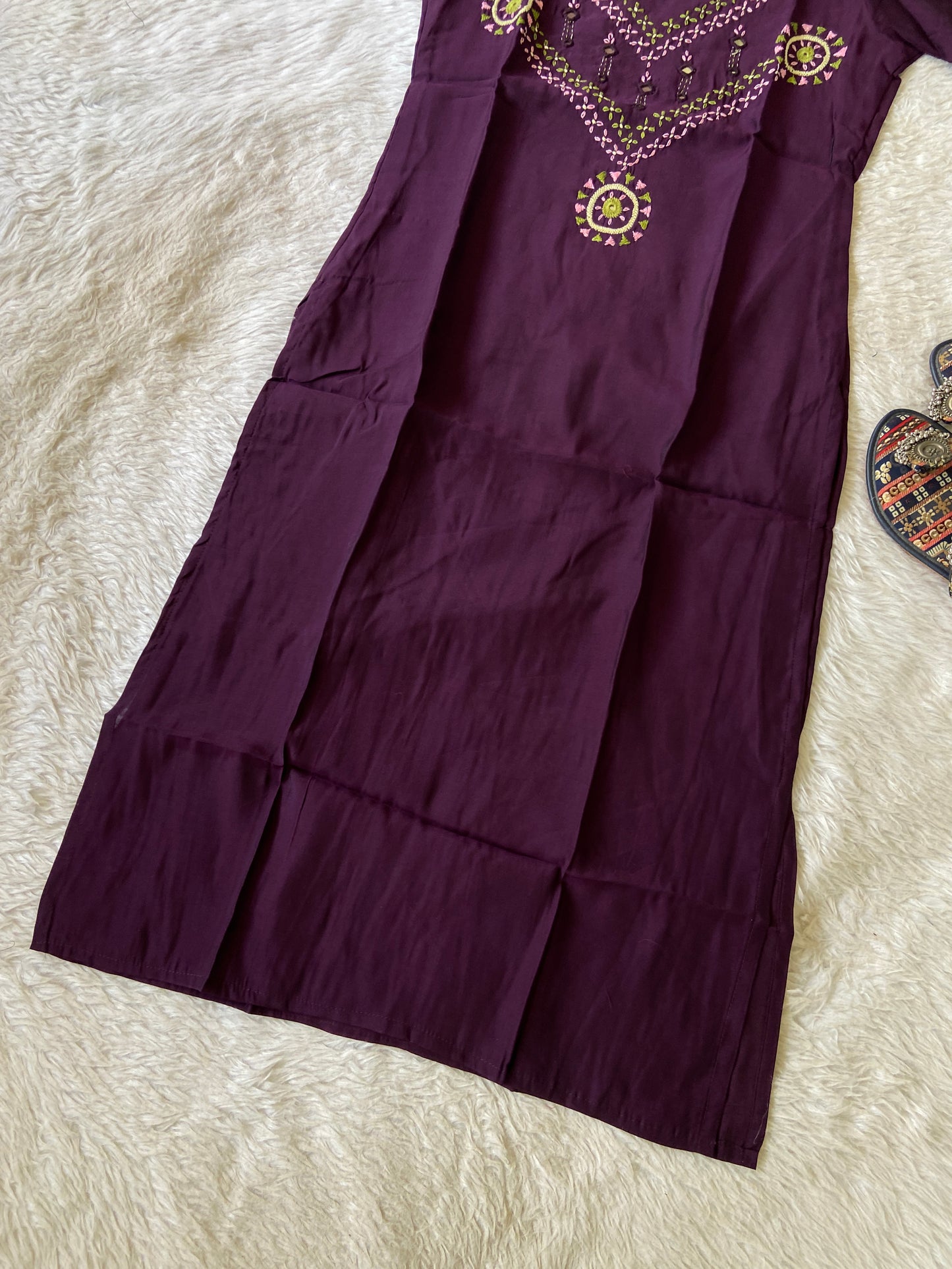 Handwork Straight Silk Kurti. Silk Kurtis For Women Online India. Shop the Latest Festive Summer Collection at Shivani Designer Kurti.
