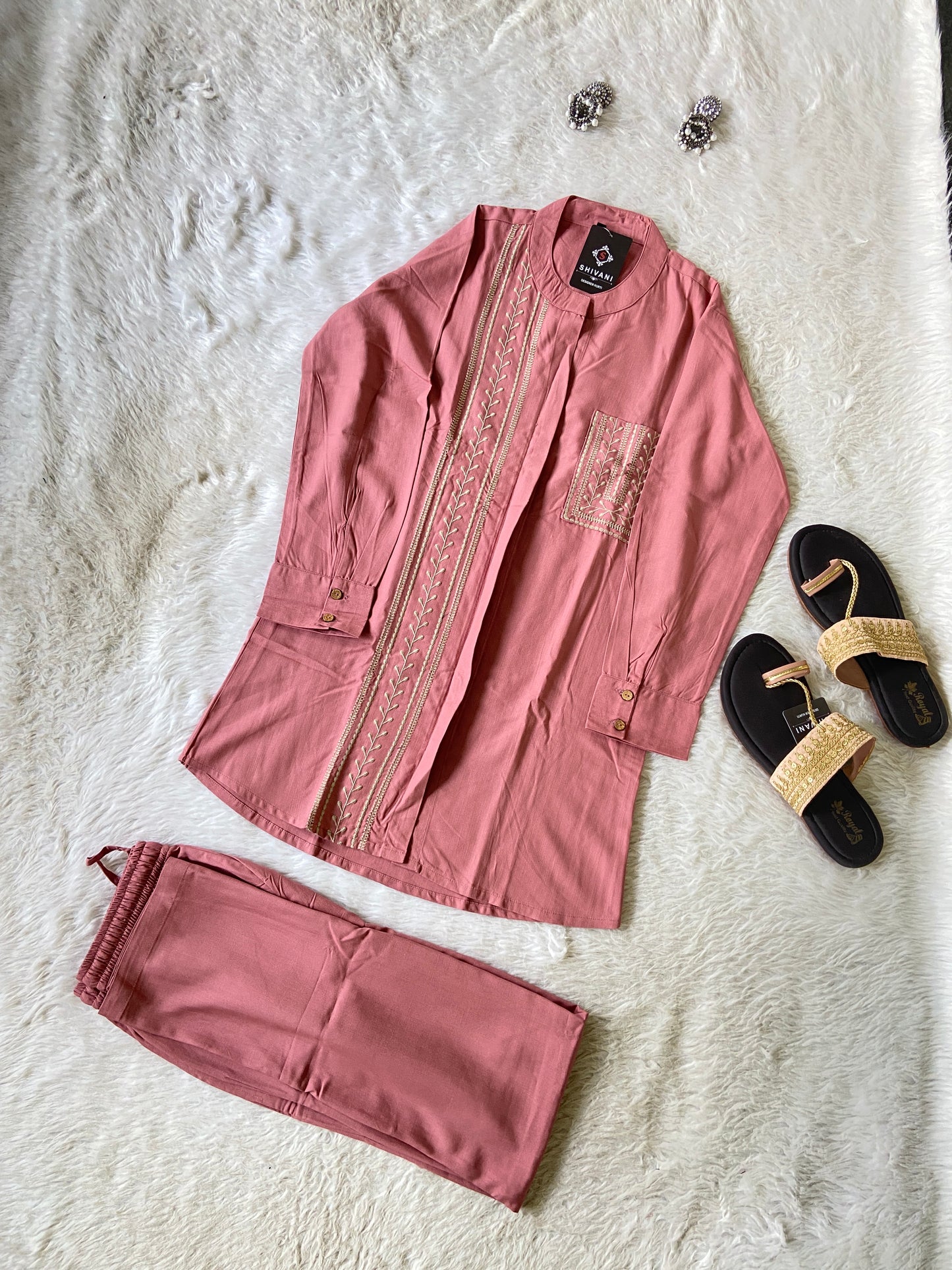 Beautiful Embroidery Work rayon Co-ord Set With Palazzo. Rayon Co-ord Sets For Women Online India. Shop the Latest Festive Summer Collection at Shivani Designer Kurti.