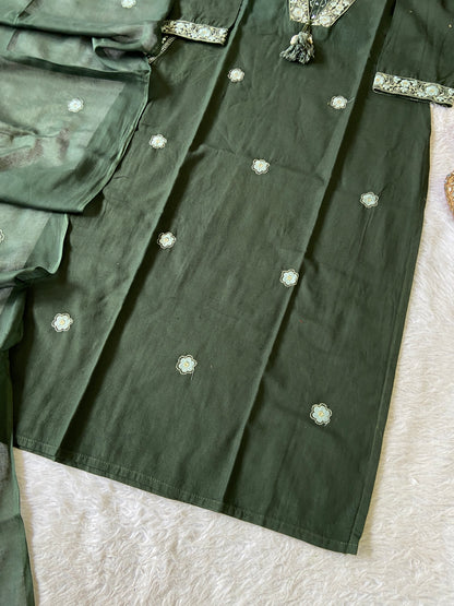 Cotton Straight Kurti, Palazzo And Dupatta. Cotton Suits Sets For Women Online India. Shop the Latest Festive Summer Collection at Shivani Designer Kurti.