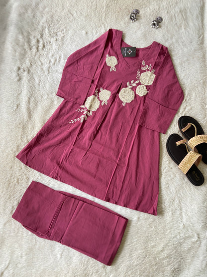 Premium Cotton Co-ord Set With Palazzo. Cotton Co-ord Sets For Women Online India. Shop the Latest Festive Summer Collection at Shivani Designer Kurti.