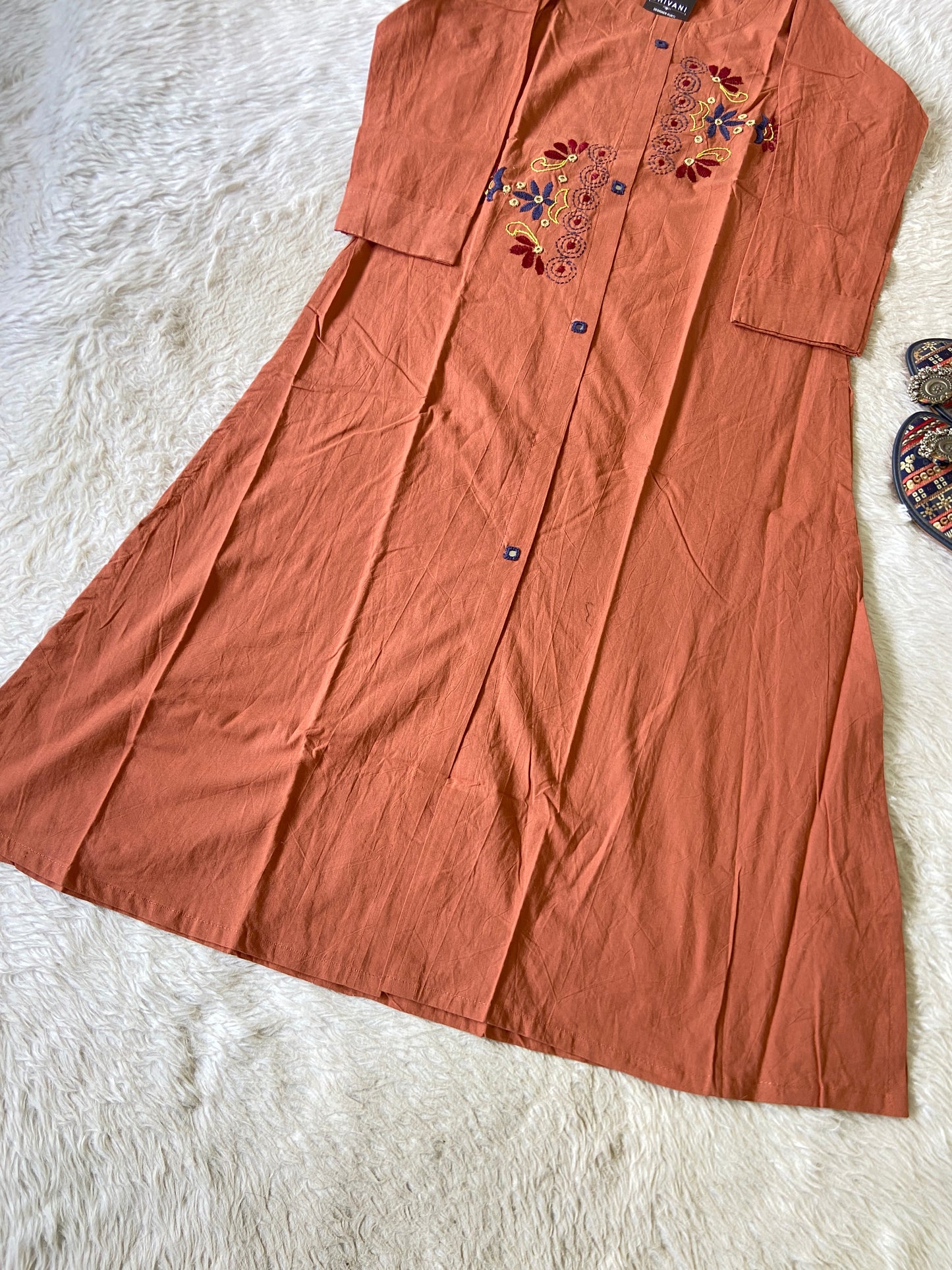 Handwork Aline Cotton Kurti. Cotton Kurtis For Women Online India. Shop the Latest Festive Summer Collection at Shivani Designer Kurti.