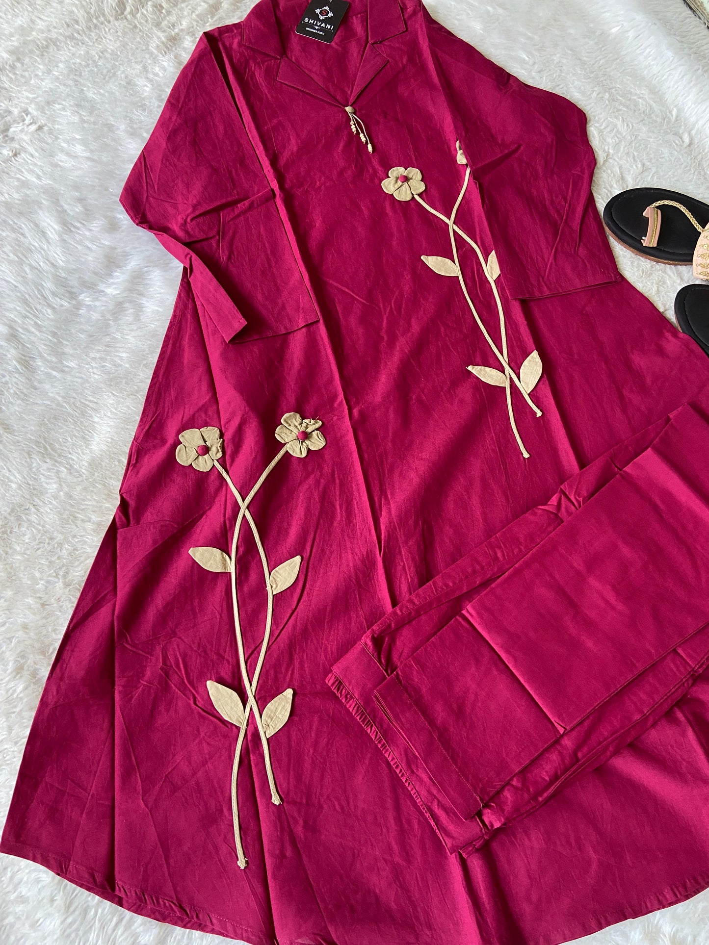 Beautiful Cotton Aline Kurti And Pant. Cotton Aline Kurti Sets For Women Online India. Shop the Latest Festive Summer Collection at Shivani Designer Kurti.