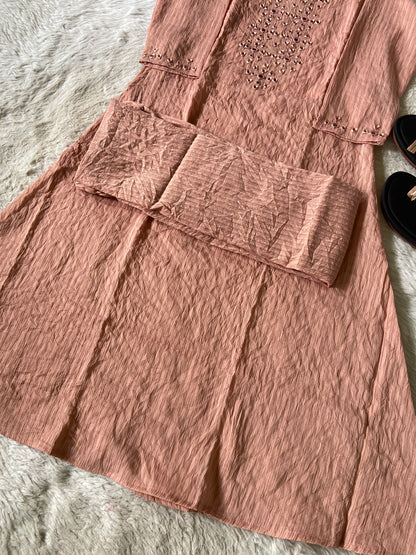 Mirror Work Aline Kurti And Palazzo. Aline Kurti Sets For Women Online India. Shop the Latest Festive Summer Collection at Shivani Designer Kurti.