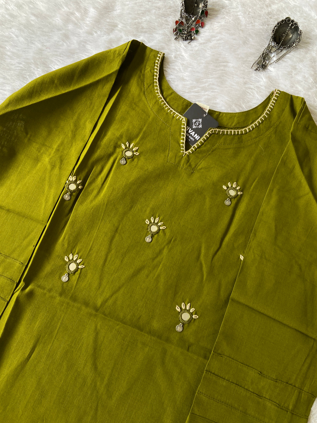 Cotton Short Kurti With Mirror Work. Short Kurti For Women Online India. Shop the Latest Festive Summer Collection at Shivani Designer Kurti.