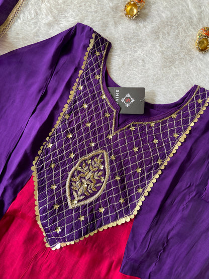 Premium Collection. Mul Chanderi Aline Kurti With Palazzo And Dupatta. Silk Suit Sets For Women Online India. Shop the Latest Festive Summer Collection at Shivani Designer Kurti.