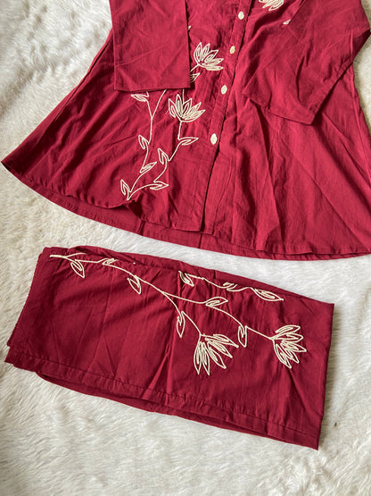 Premium Cotton Co-ord Set With Palazzo. Cotton Co-ord Sets For Women Online India. Shop the Latest Festive Summer Collection at Shivani Designer Kurti.