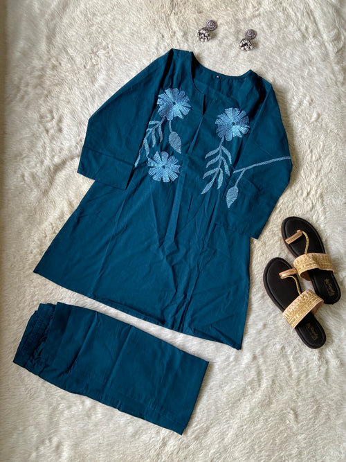 Premium Cotton Co-ord Set With Palazzo. Cotton Co-ord Sets For Women Online India. Shop the Latest Festive Summer Collection at Shivani Designer Kurti.