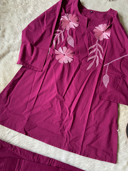 Premium Cotton Co-ord Set With Palazzo. Cotton Co-ord Sets For Women Online India. Shop the Latest Festive Summer Collection at Shivani Designer Kurti.