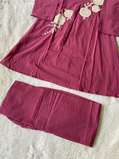 Premium Cotton Co-ord Set With Palazzo. Cotton Co-ord Sets For Women Online India. Shop the Latest Festive Summer Collection at Shivani Designer Kurti.
