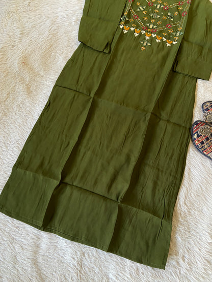 Handwork Straight Silk Kurti. Silk Kurtis For Women Online India. Shop the Latest Festive Summer Collection at Shivani Designer Kurti.