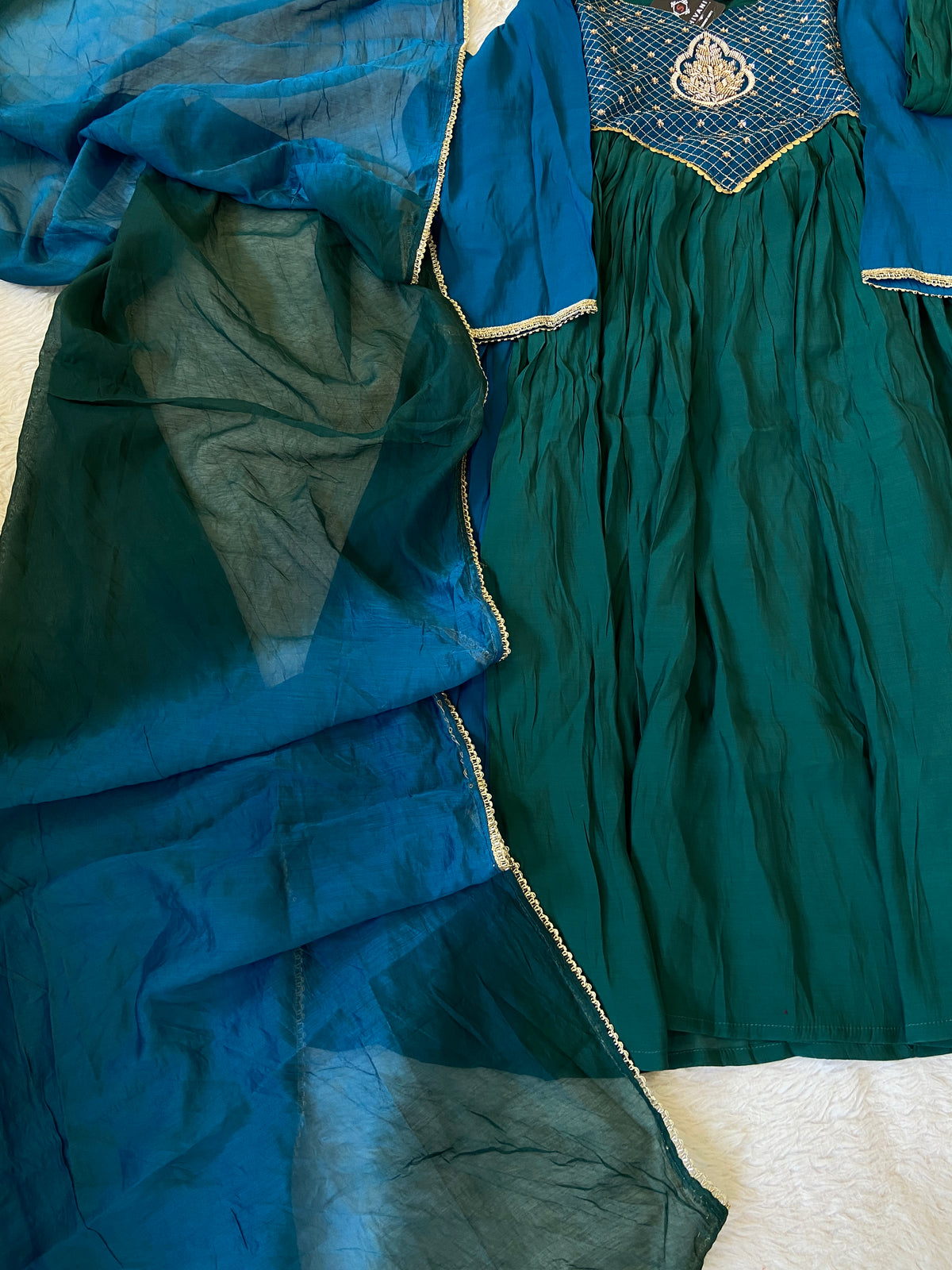 Designer Aline Kurti With Palazzo And Dupatta. Silk Suit Sets For Women Online India. Shop the Latest Festive Summer Collection at Shivani Designer Kurti.