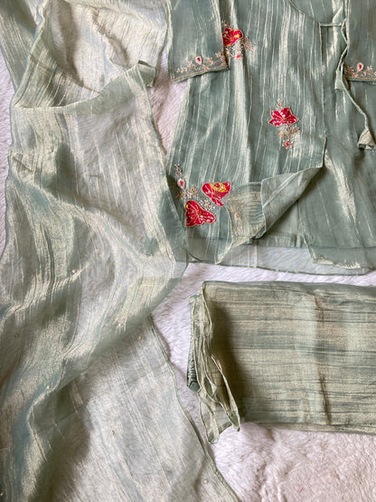 Premium Short Kurti Suit. Crush Glass Tissue Short Kurti With Palazzo And Dupatta. Silk Suit Sets For Women Online India. Shop the Latest Festive Summer Collection at Shivani Designer Kurti.