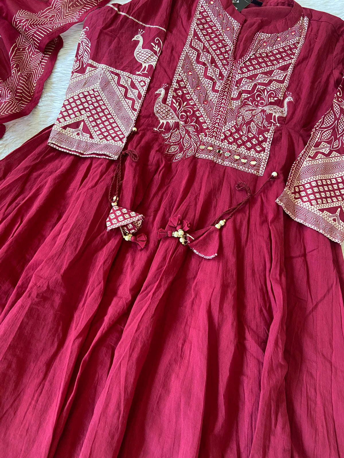 Full Flair Cotton Anarkali Kurti, Pant And Dupatta. Cotton Anarkali Kurti Suits For Women Online India. Shop the Latest Festive Summer Collection at Shivani Designer Kurti.