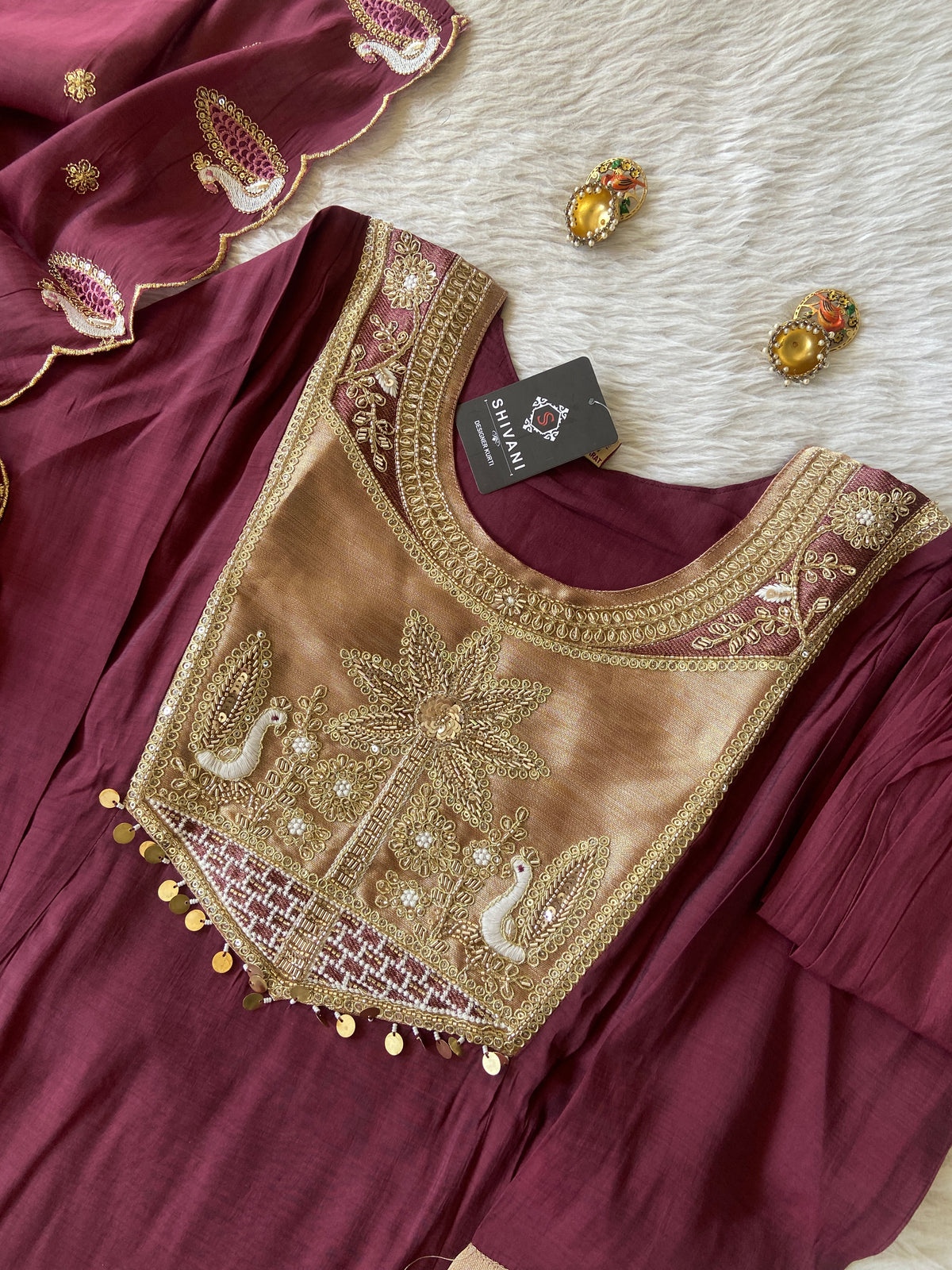 Premium Look Aline Kurti With Semi Palazzo And Dupatta. Silk Suit Sets For Women Online India. Shop the Latest Festive Summer Collection at Shivani Designer Kurti.