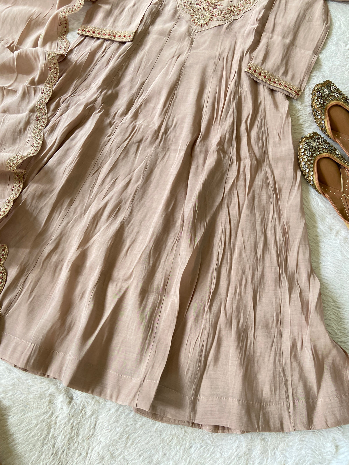 Embroidery Work Aline Kurti, Palazzo And Dupatta. Silk Suit Sets For Women Online India. Shop the Latest Festive Summer Collection at Shivani Designer Kurti.