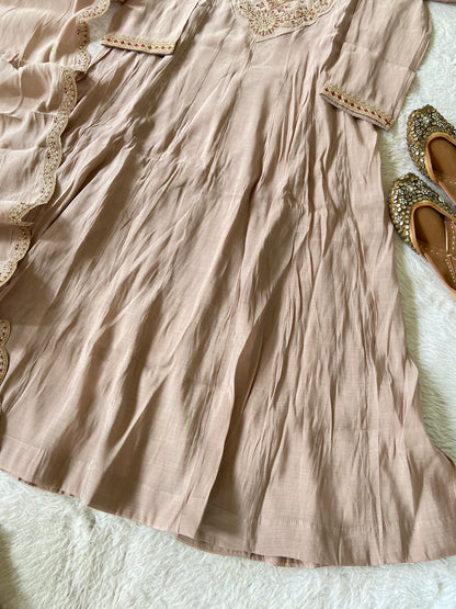 Embroidery Work Aline Kurti, Palazzo And Dupatta. Silk Suit Sets For Women Online India. Shop the Latest Festive Summer Collection at Shivani Designer Kurti.