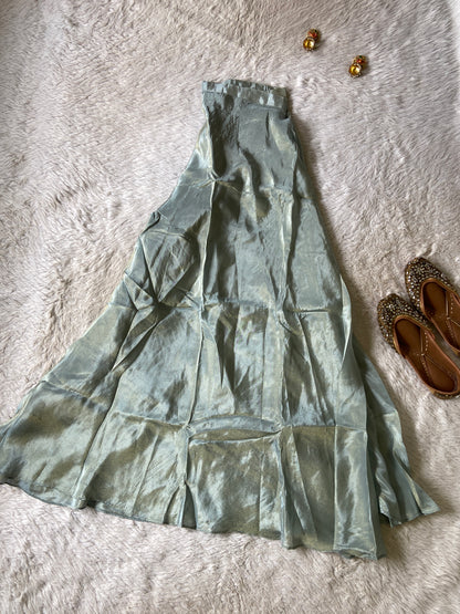 Premium Short Kurti Suit. Tissue Shimmer Short Kurti With Full Flair Palazzo And Dupatta. Silk Suit Sets For Women Online India. Shop the Latest Festive Summer Collection at Shivani Designer Kurti.