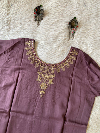 Embroidery Work Straight Satin Silk Kurti. Silk Kurtis For Women Online India. Shop the Latest Festive Summer Collection at Shivani Designer Kurti.