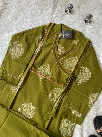 Cotton Angarakha Kurti And Palazzo. Cotton Kurtis Sets For Women Online India. Shop the Latest Festive Summer Collection at Shivani Designer Kurti.