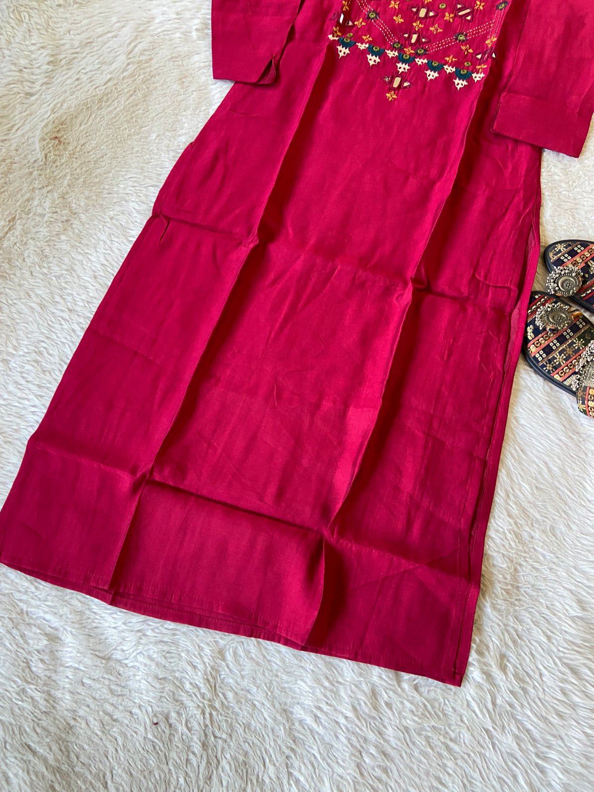 Handwork Straight Silk Kurti. Silk Kurtis For Women Online India. Shop the Latest Festive Summer Collection at Shivani Designer Kurti.