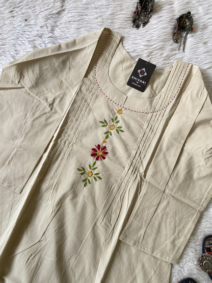 Midi Cotton Aline Kurti. Cotton Kurtis For Women Online India. Shop the Latest Festive Summer Collection at Shivani Designer Kurti.