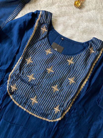 Premium Collection. Banarasi Mul Chanderi Aline Kurti With Pant And Dupatta. Silk Suit Sets For Women Online India. Shop the Latest Festive Summer Collection at Shivani Designer Kurti.