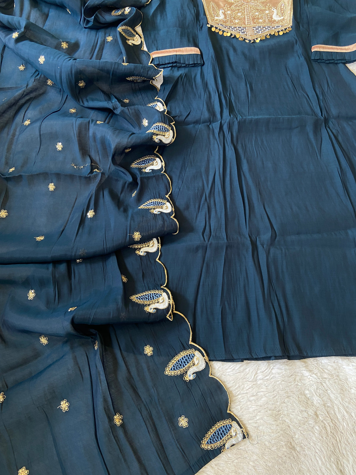 Premium Look Aline Kurti With Semi Palazzo And Dupatta. Silk Suit Sets For Women Online India. Shop the Latest Festive Summer Collection at Shivani Designer Kurti.