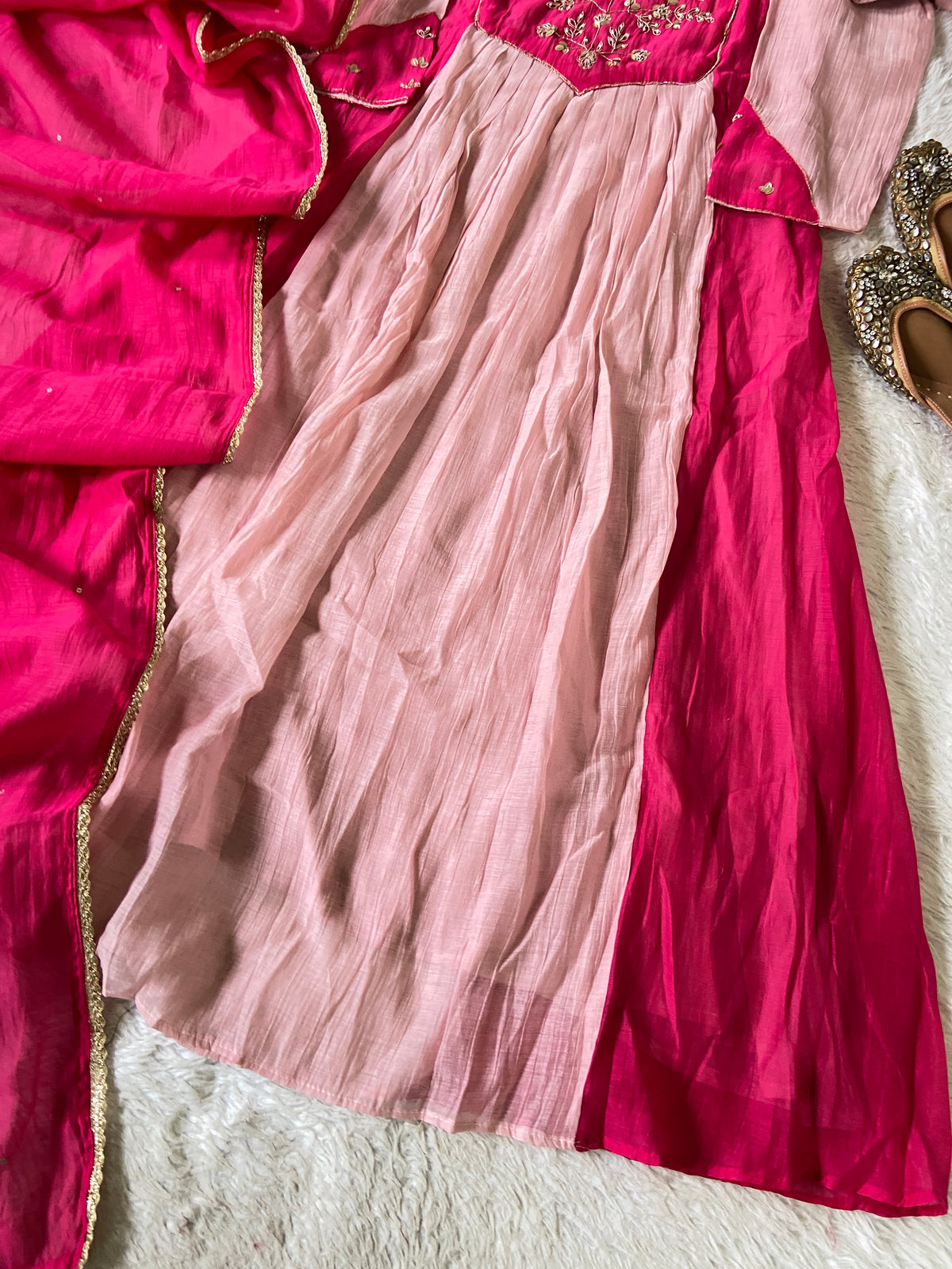 Premium Collection. Banarasi Mul Chanderi Aline Kurti With Pant And Dupatta. Silk Suit Sets For Women Online India. Shop the Latest Festive Summer Collection at Shivani Designer Kurti.