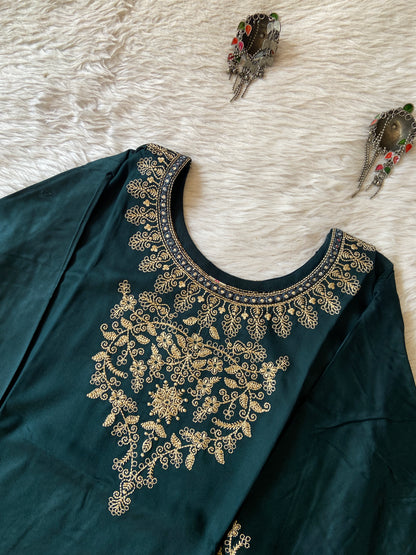 Embroidery Work Straight Satin Silk Kurti. Silk Kurtis For Women Online India. Shop the Latest Festive Summer Collection at Shivani Designer Kurti.