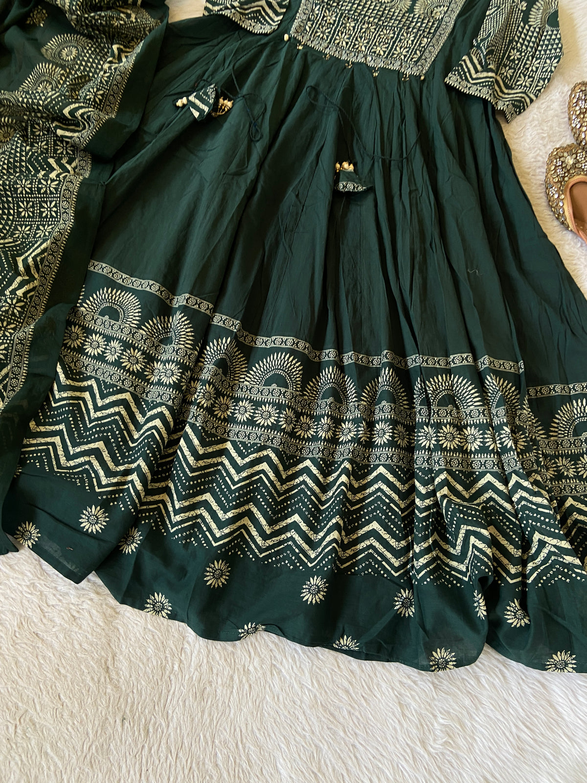 Full Flair Cotton Anarkali Kurti, Pant And Dupatta. Cotton Anarkali Kurti Suits For Women Online India. Shop the Latest Festive Summer Collection at Shivani Designer Kurti.