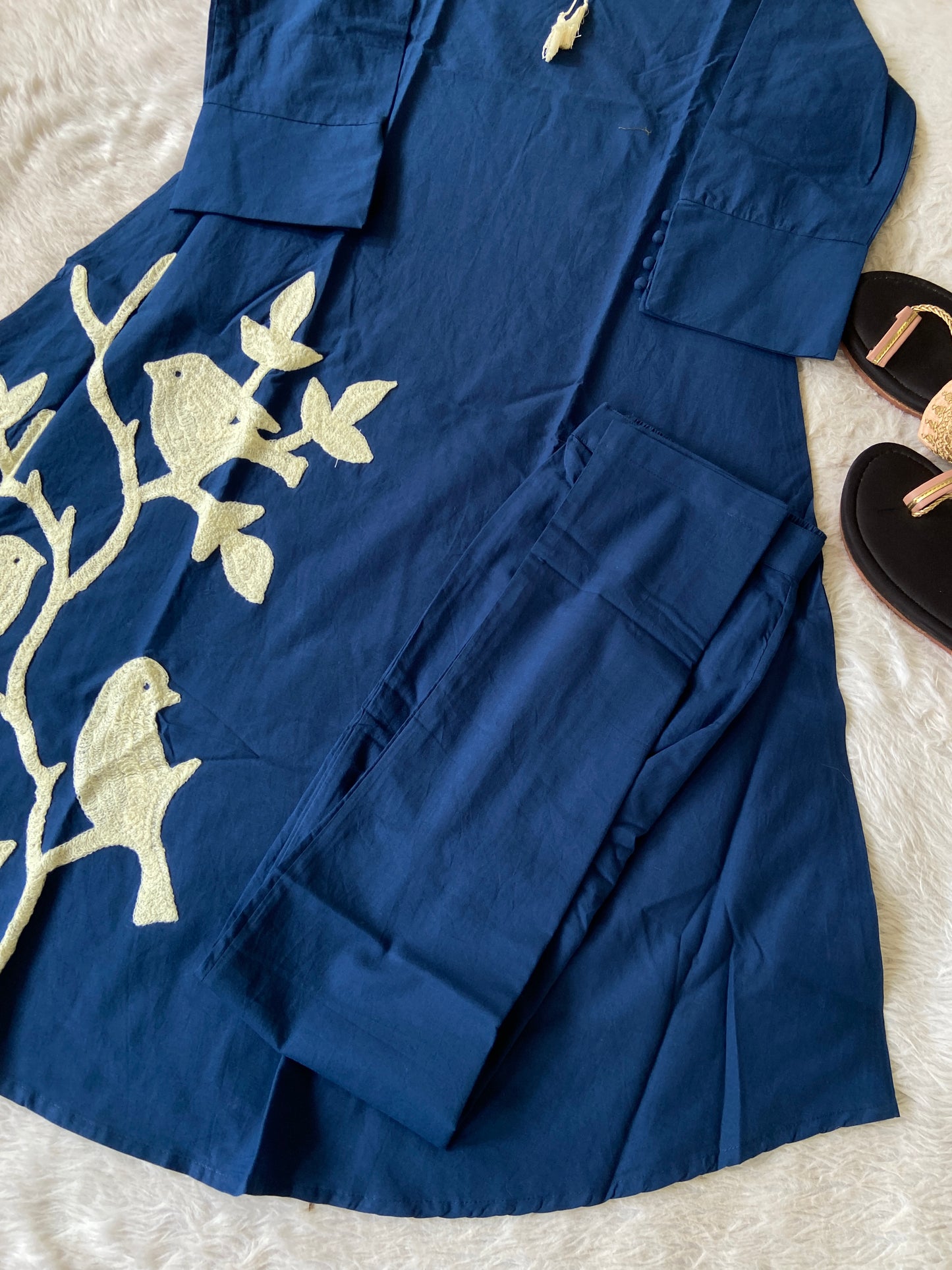 Beautiful Cotton Aline Kurti And Pant. Cotton Aline Kurti Sets For Women Online India. Shop the Latest Festive Summer Collection at Shivani Designer Kurti.