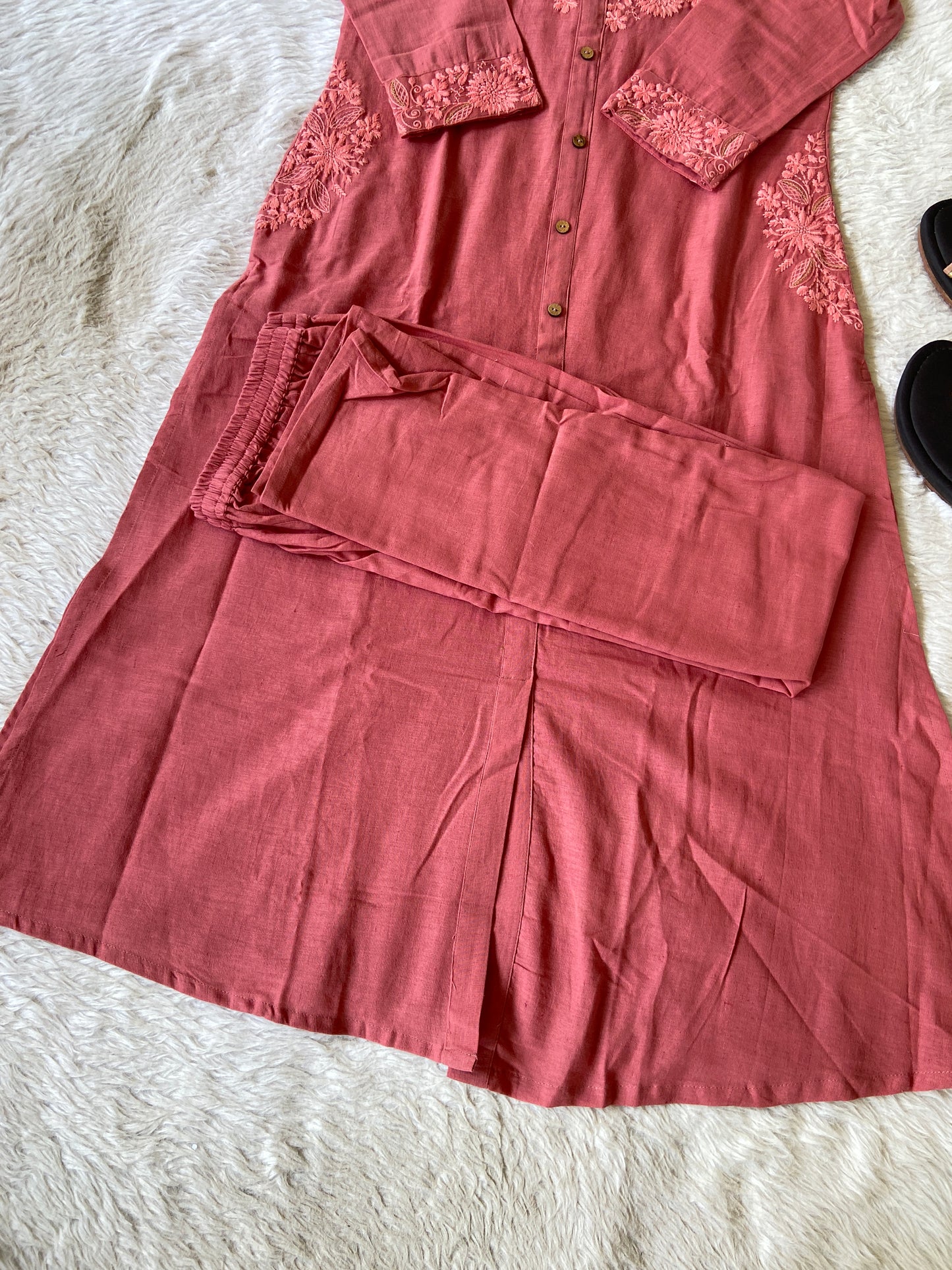 lakhnavi Aline Kurti With Palazzo. Cotton Aline Kurti Sets For Women Online India. Shop the Latest Festive Summer Collection at Shivani Designer Kurti.