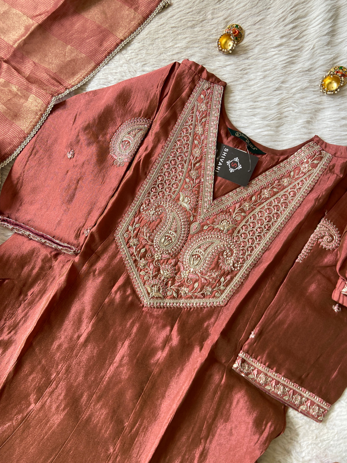 Party Wear Special. Embroidery Work Silk Anarkali Kurti With Semi Palazzo And Dupatta. Silk Suit Sets For Women Online India. Shop the Latest Festive Summer Collection at Shivani Designer Kurti.