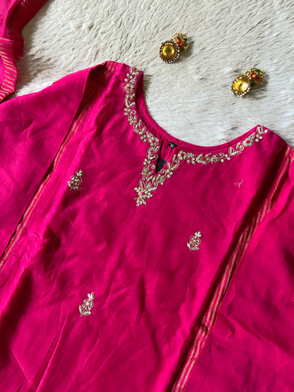 Premium Collection. Banarasi Mul Chanderi Aline Kurti With Pant And Dupatta. Silk Suit Sets For Women Online India. Shop the Latest Festive Summer Collection at Shivani Designer Kurti.