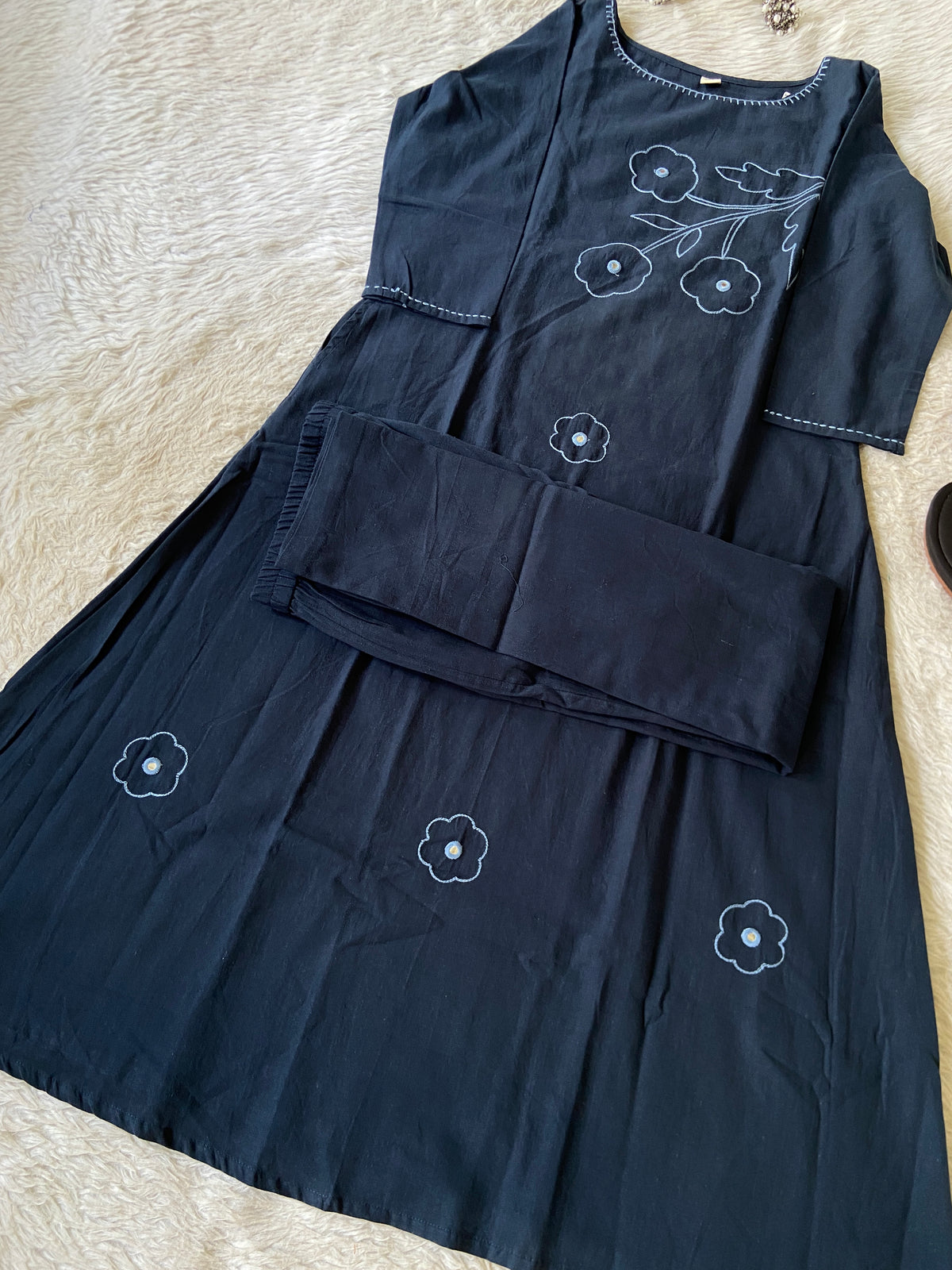 Embroidery Work Aline Kurti And Palazzo. Aline Kurti Sets For Women Online India. Shop the Latest Festive Summer Collection at Shivani Designer Kurti.