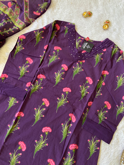 Gopi Dress. Printed Cotton Short Kurti With Skirt And Dupatta. Cotton Suit Sets For Women Online India. Shop the Latest Festive Summer Collection at Shivani Designer Kurti.