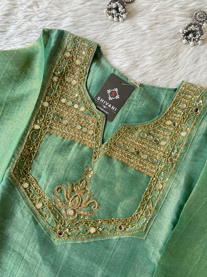Premium Salsa Fabric Kurti With Palazzo. Salsa Fabric Kurti Sets For Women Online India. Shop the Latest Festive Summer Collection at Shivani Designer Kurti.