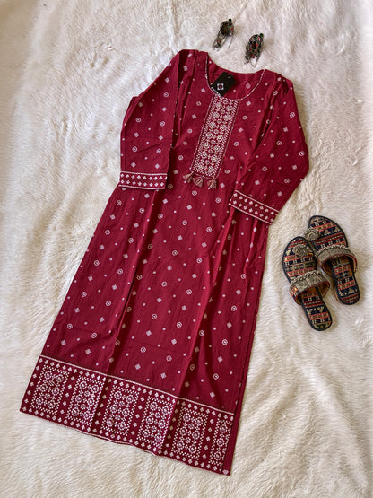 Cotton Straightcut Kurti For Women