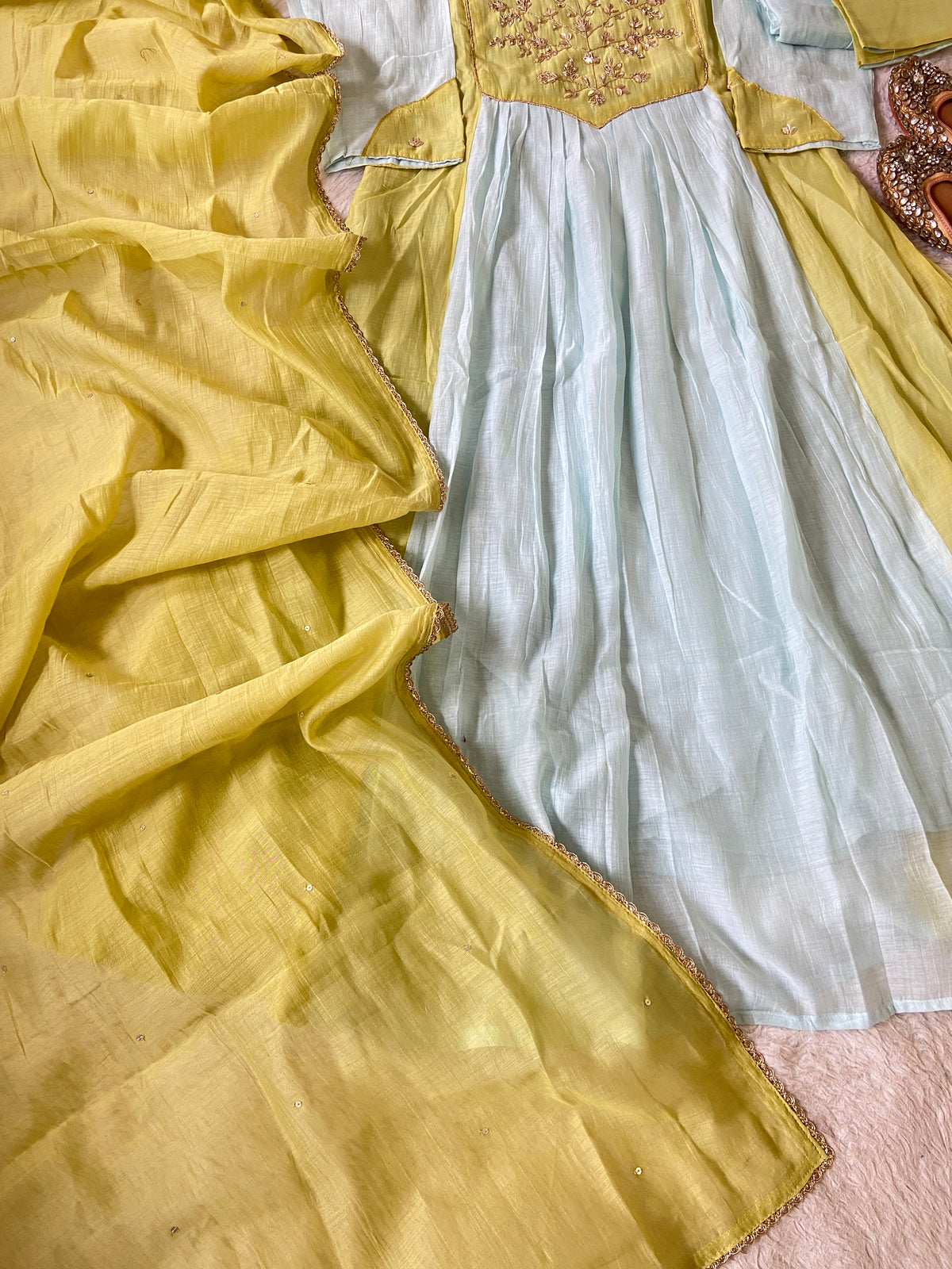Premium Collection. Banarasi Mul Chanderi Aline Kurti With Pant And Dupatta. Silk Suit Sets For Women Online India. Shop the Latest Festive Summer Collection at Shivani Designer Kurti.