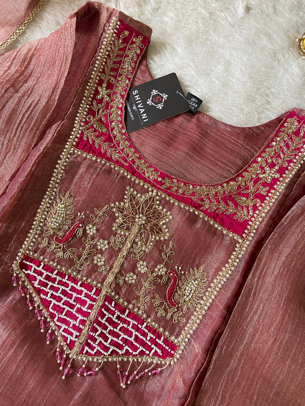 Premium Designer Crush Glass Tissue Elegant Minimal Handwork Aline Suit. Silk Suit Sets For Women Online India. Shop the Latest Festive Summer Collection at Shivani Designer Kurti.