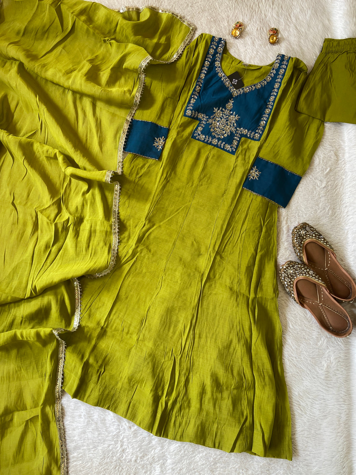 Contrast Color Anarkali Kurti With Palazzo And Dupatta. Silk Suit Sets For Women Online India. Shop the Latest Festive Summer Collection at Shivani Designer Kurti.