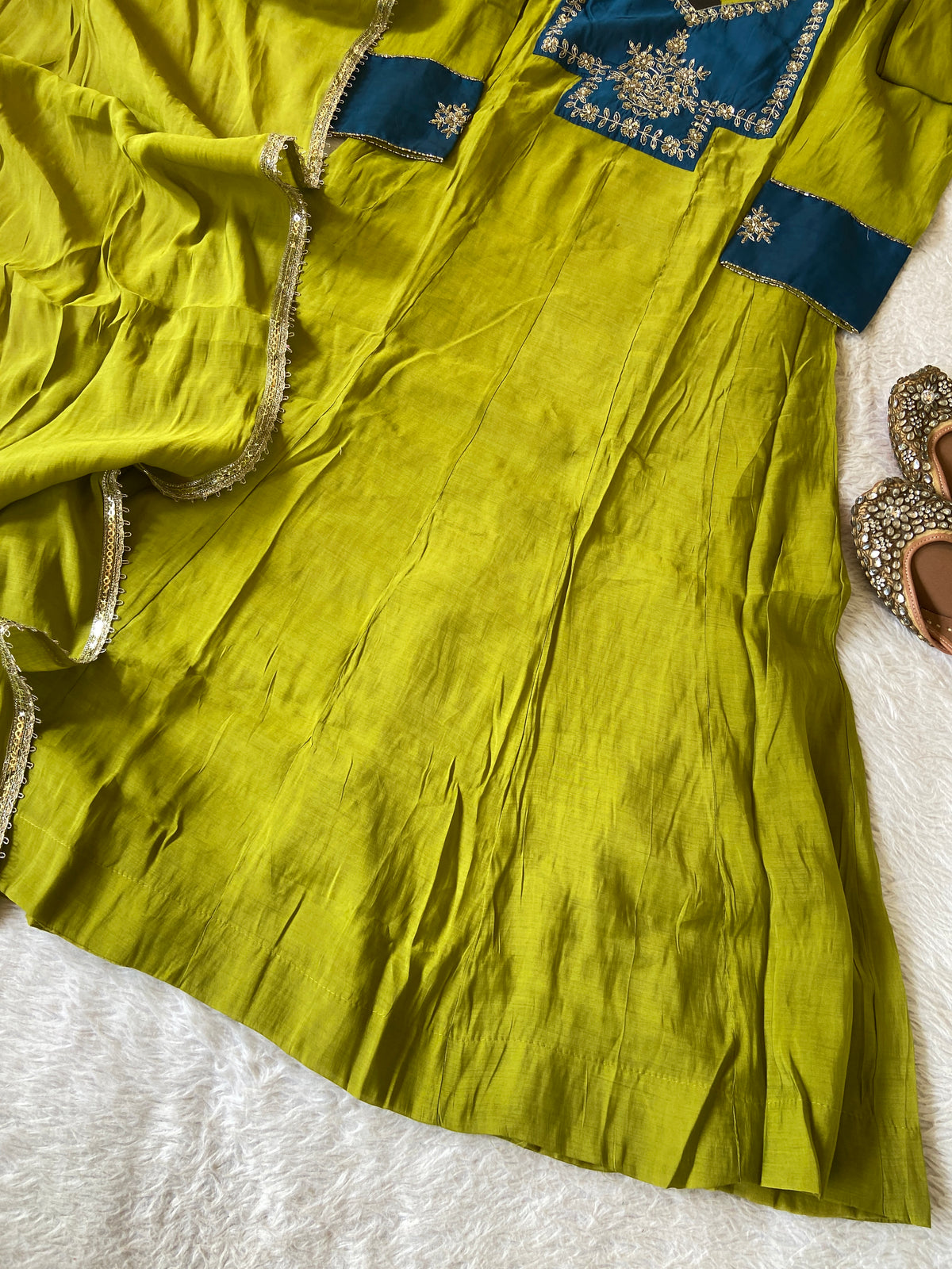 Contrast Color Anarkali Kurti With Palazzo And Dupatta. Silk Suit Sets For Women Online India. Shop the Latest Festive Summer Collection at Shivani Designer Kurti.