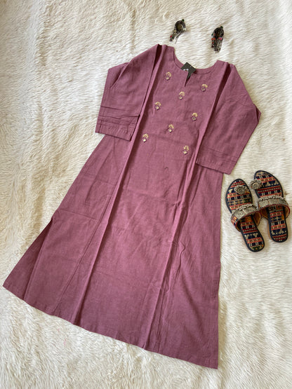 Real Mirror Work Cotton Kurti, Cotton Kurti For Women