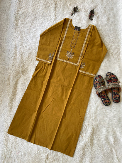 Cotton Kurti With Blockprint, Cotton Kurti For Women.