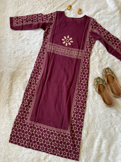 Cotton Straight Kurti With Matching Pant And Dupatta, Cotton Straight Kurti Suit Sets For Women
