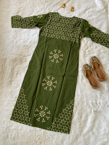 Cotton Straight Kurti With Matching Pant And Dupatta, Cotton Straight Kurti Suit Sets For Women