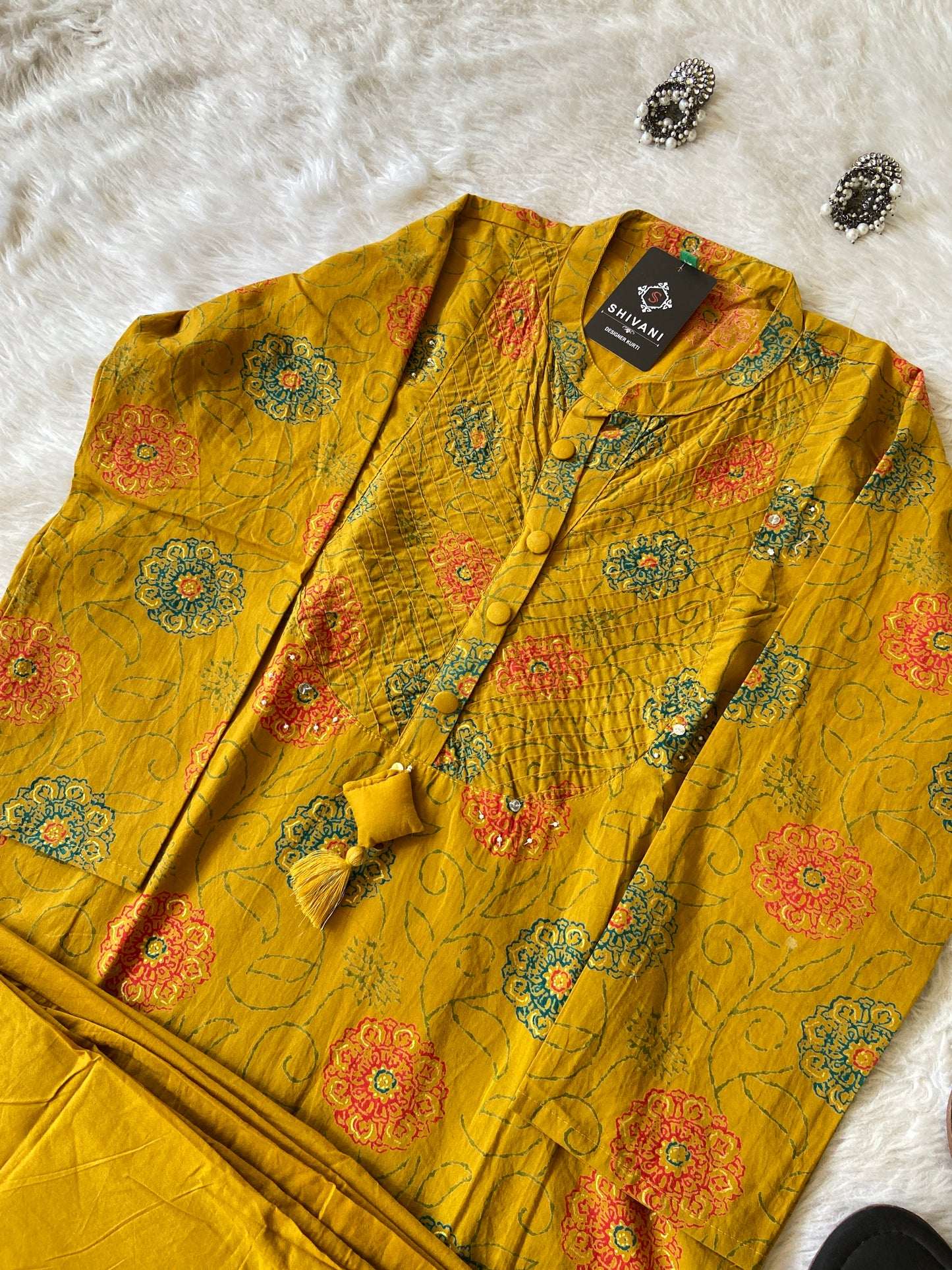 Printed Straight Kurti With Plain Palazzo. Cotton Straight Kurti Sets For Women.